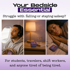 Adult sleep aid melatonin strips label and packaging.