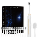 Adult sonic electric toothbrush with 12 interchangeable brush heads