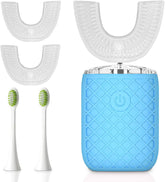 Adult sonic electric toothbrush blue front view