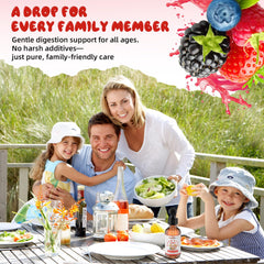 Adult easily taking drops with a beverage