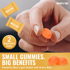 Adult taking Swiyie Lutein Gummies as part of daily routine