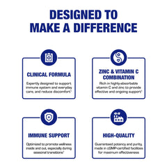 Chewable zinc and vitamin C lozenges for immune support - adults