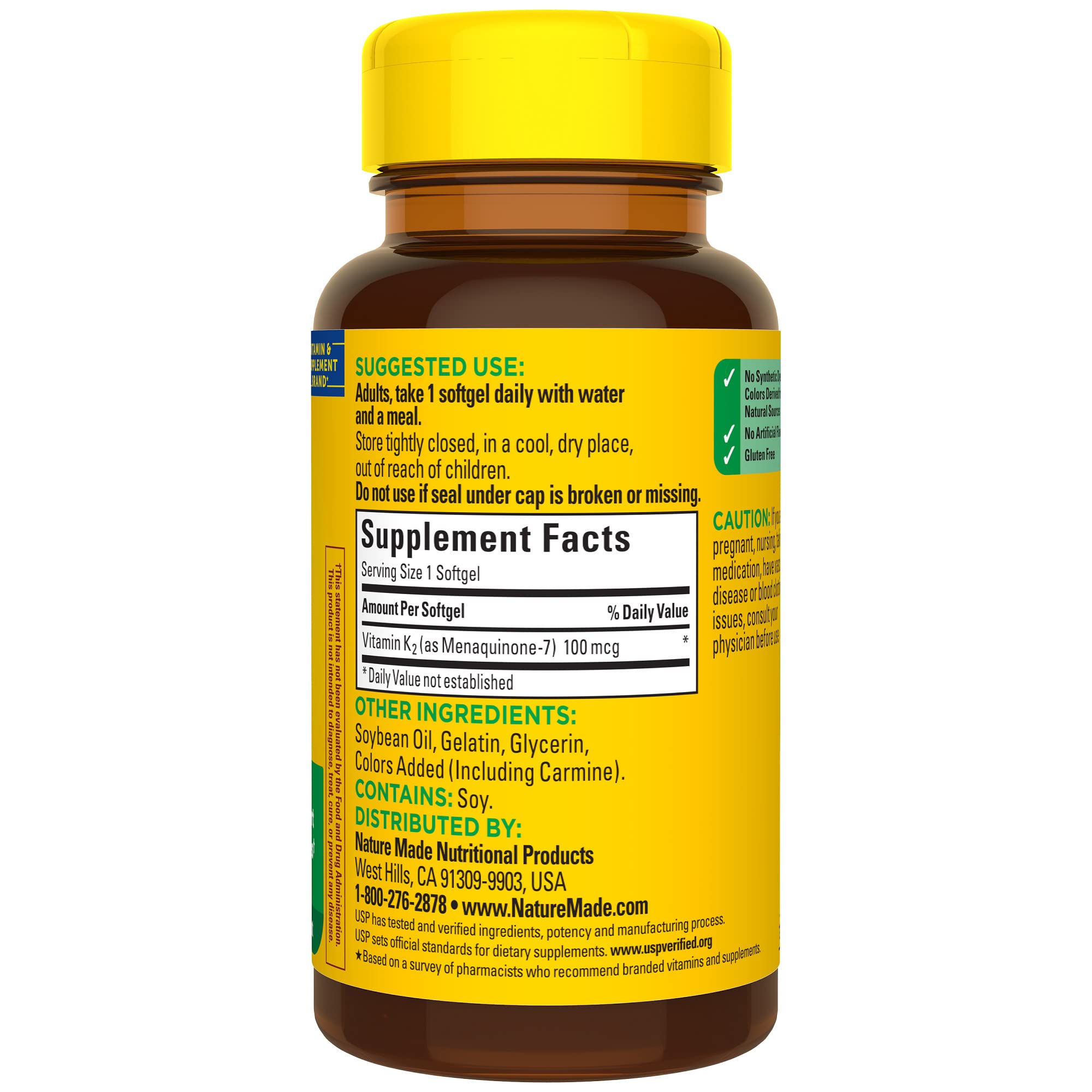 Adult taking Vitamin K2 softgel with water Adult taking Vitamin K2 softgel with water