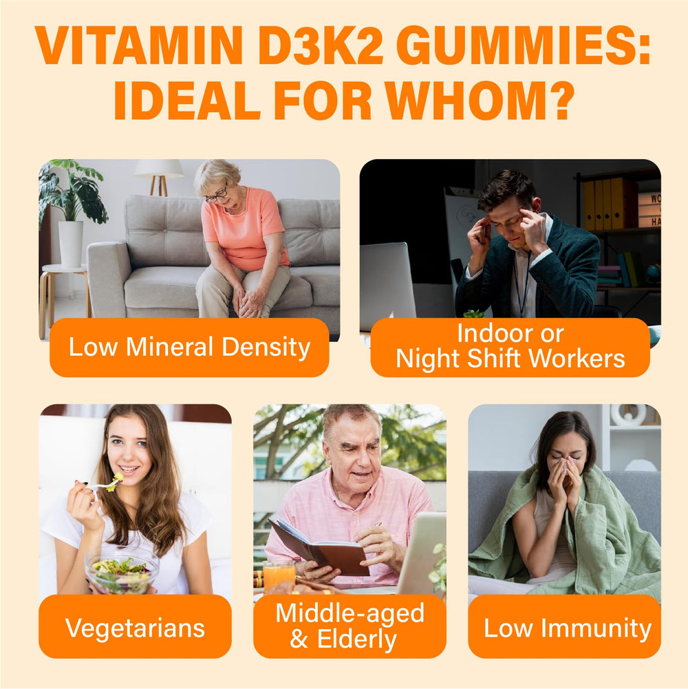 Adults vegan D3 K2 gummies — non-GMO gluten-free