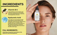 Product label highlighting all-skin-types and hydration