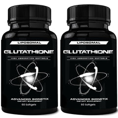 Front view of Advanced Bionetix 850mg Liposomal Glutathione bottle