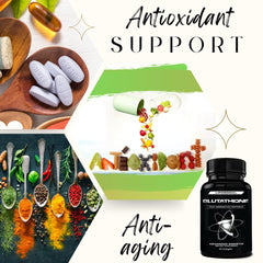 Graphic illustrating 100x absorption vs powder glutathione