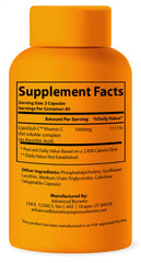 High-dose 1000mg liposomal Vitamin C capsules in blister packaging