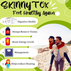 Advanced Bionetix Skinnytox capsules close-up for toxin flush and energy.
