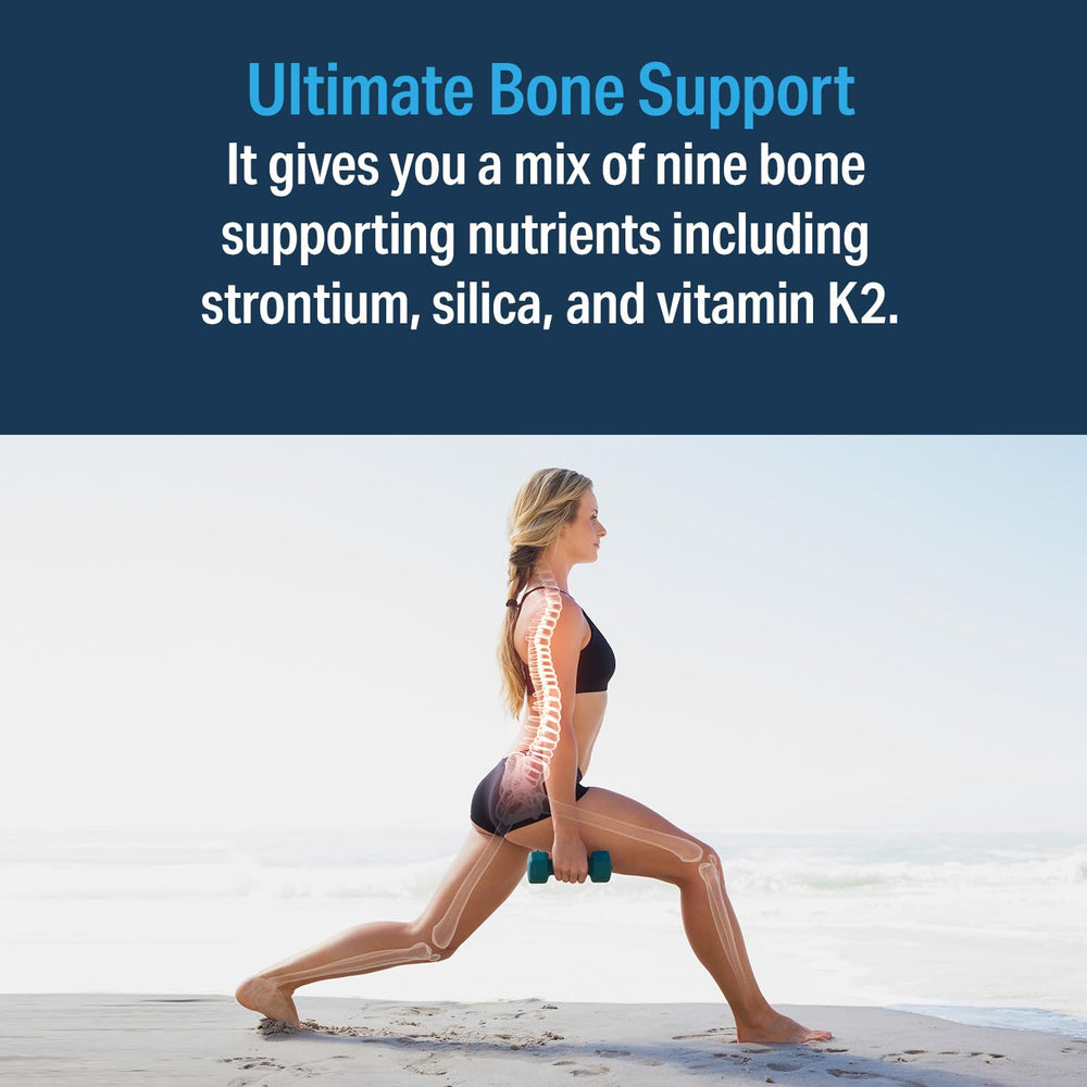 Label showing vitamin K2 and D3 on Advanced Bionutritionals Bone Support