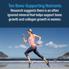 Product image displaying minerals and ingredients for bone health