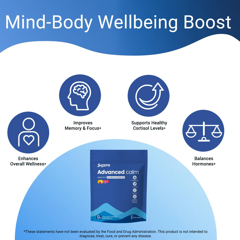 Single-serving packet of Advanced Calm Powdered Cortisol Drink Mix