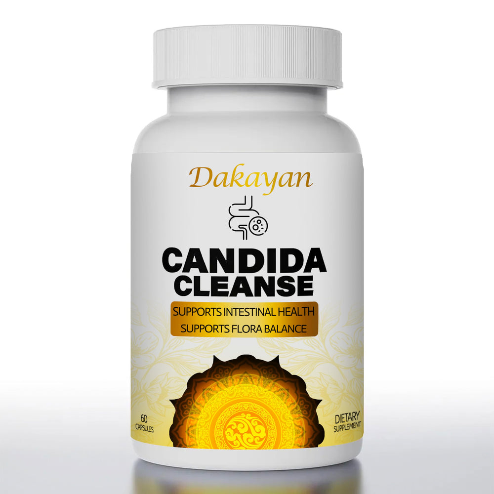 Advanced Candida Cleanse bottle label showcasing Gut Balance Complex