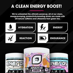 Sugar-free, keto-friendly Advanced Energy Boosting Formula for clean energy