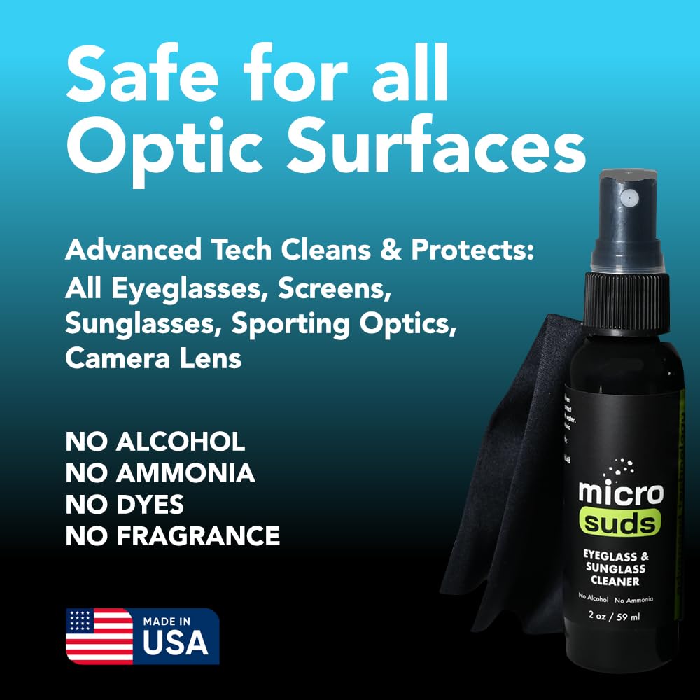 Advanced Eye Glass Cleaner Kit 7-piece set with 4oz refills