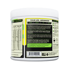 Two-scoop serving of Advanced Focus Lemon Lime in a glass