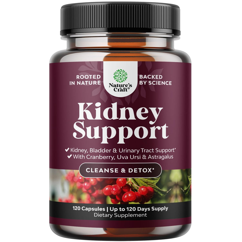 Advanced Kidney Support Supplement bottle and capsules