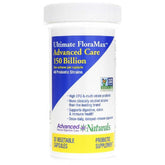 Front view of Advanced Naturals Floramax probiotic bottle, white label