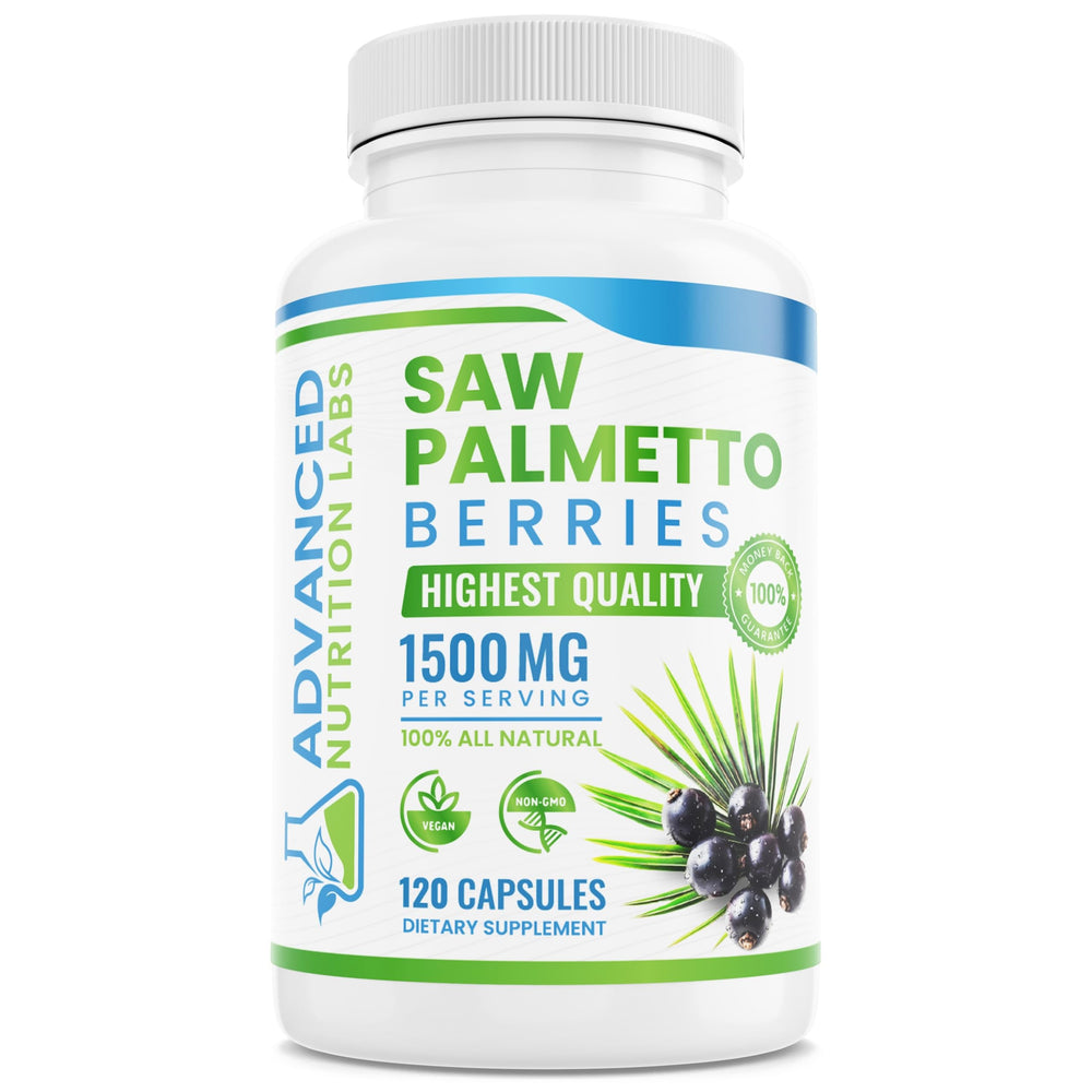 Bottle of Advanced Nutrition Labs Saw Palmetto 1500 mg