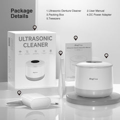 Packaging and six cleaning tablets included with unit