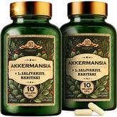 Product bottle of AdvantageNutra Akkermansia Muciniphila Probiotics with Lactobacillus Salivarius