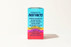 Close-up of Probiotic FastMelt label