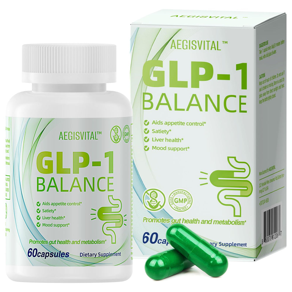 Product bottle of Aegisvital GLP-1 with Akkermansia probiotic