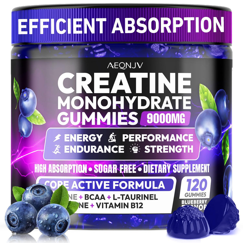 AEQNJV Creatine Gummies monohydrate 9000 mg per 120 count bottle