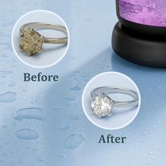 Transparent lid shows cleaning progress