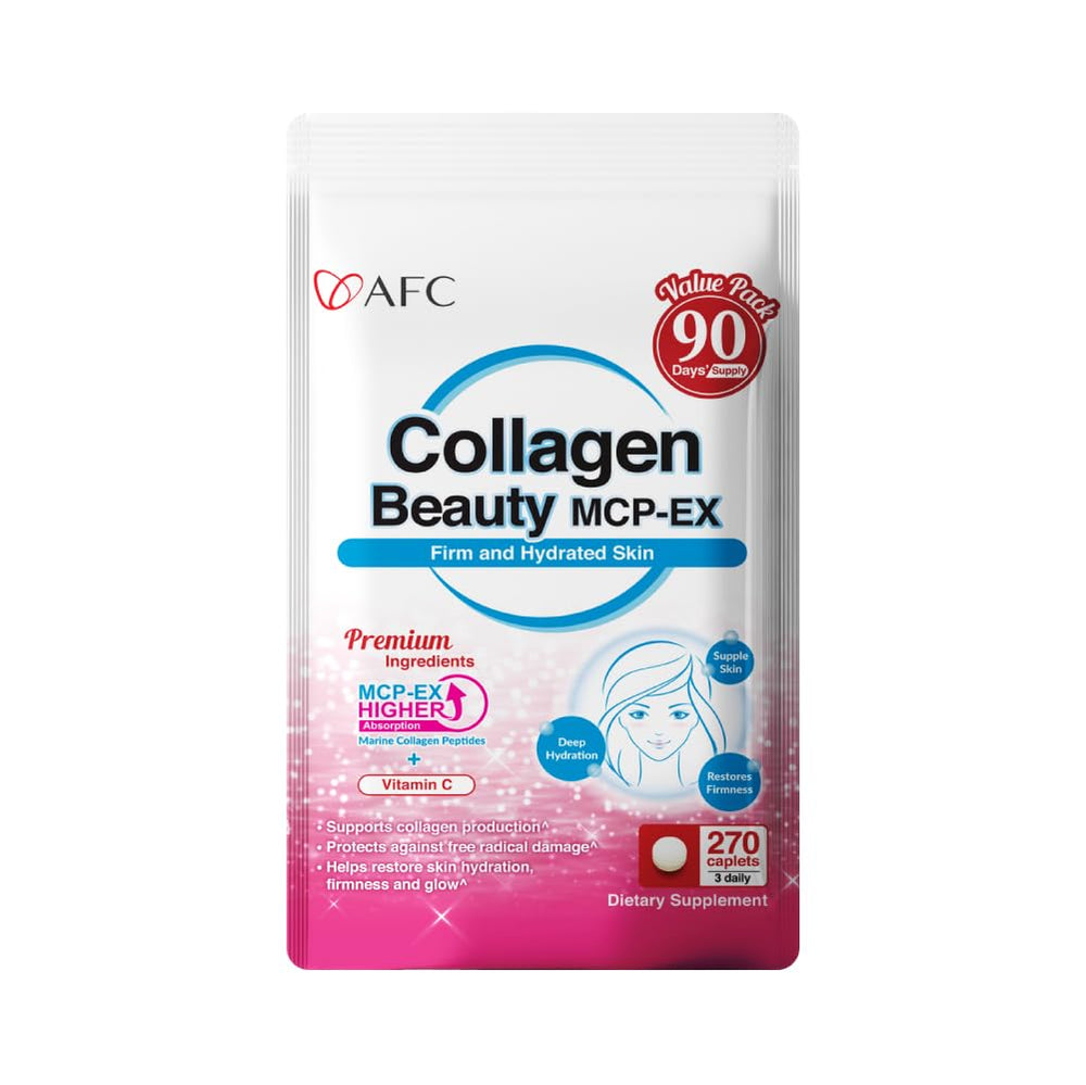 AFC Japan Collagen Beauty MCP-EX bottle on a white background