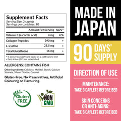 GMP quality assured, Made in Japan label