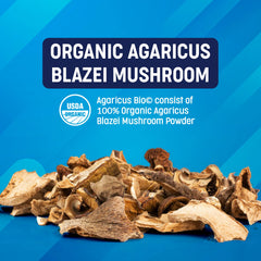 Vegetarian-friendly Agaricus Bio 600 mg capsules label