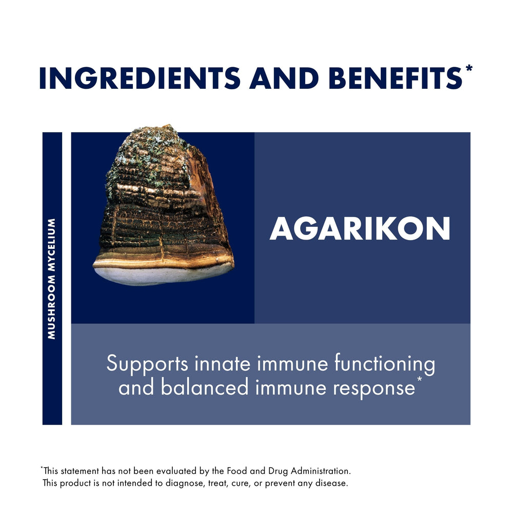 Nutritional information panel for Agarikon capsules