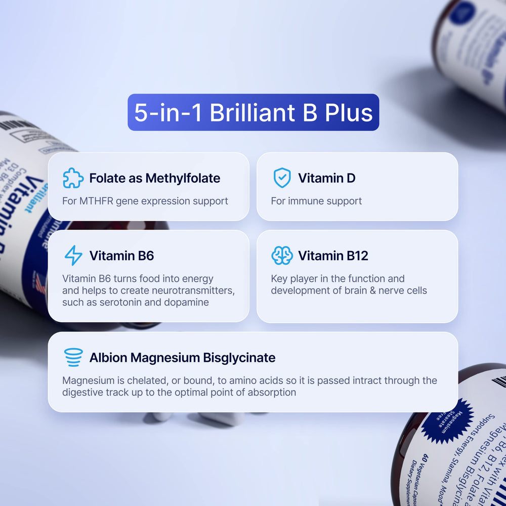 Vitamin D3 and B6 highlights on label