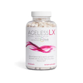 Bottle of AgelessLX HMB collagen supplement for women 40+