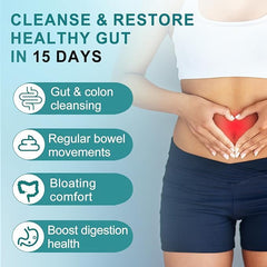 Product image highlighting probiotic and fiber support for digestive health