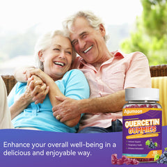 Grape-flavored vegan quercetin gummies