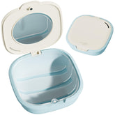 AHYUEE slim retainer case beige blue front view