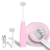 AICase Triple Best Kids Sonic Toothbrush pink front view