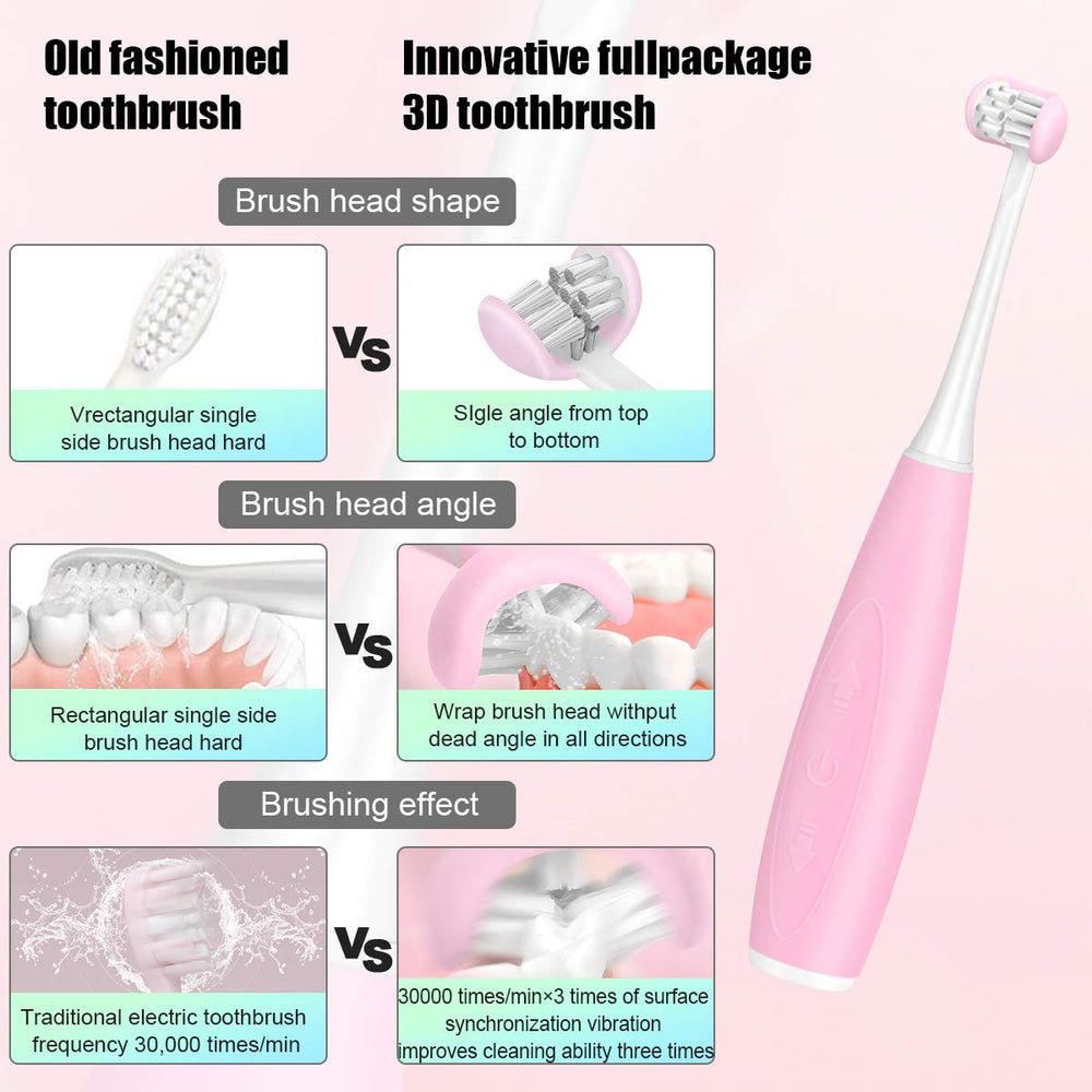 AICase Kids Sonic Toothbrush pink angled view