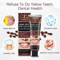 Front view of AICHUN BEAUTY Arabic Coffee Toothpaste packaging