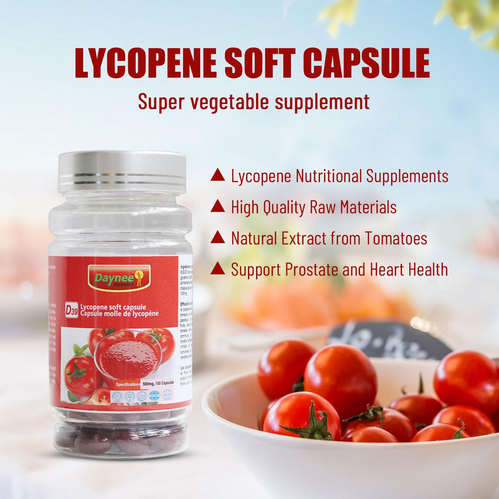Close-up of Lycopene 100mg softgel capsule