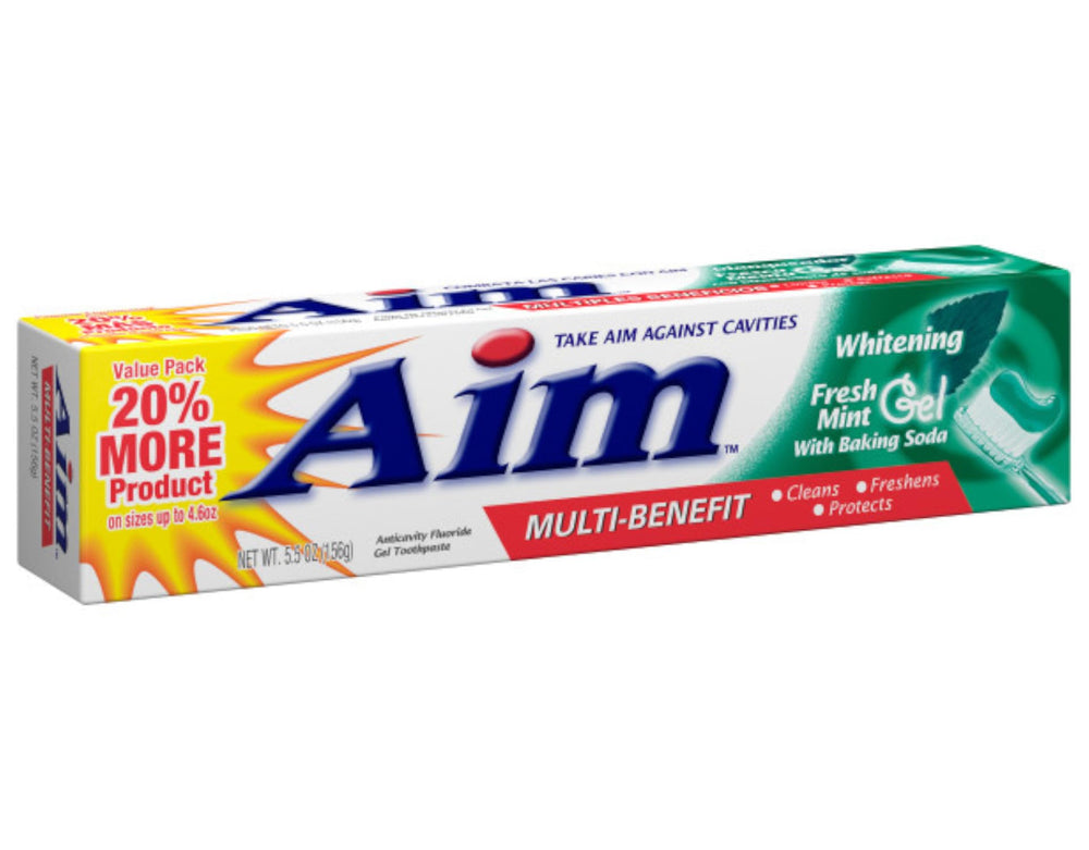 Toothpaste illustrating cavity protection and fluoride