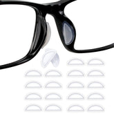 Air chamber D-shaped nose pads in clear color