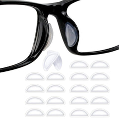 Air chamber D-shaped nose pads in clear color