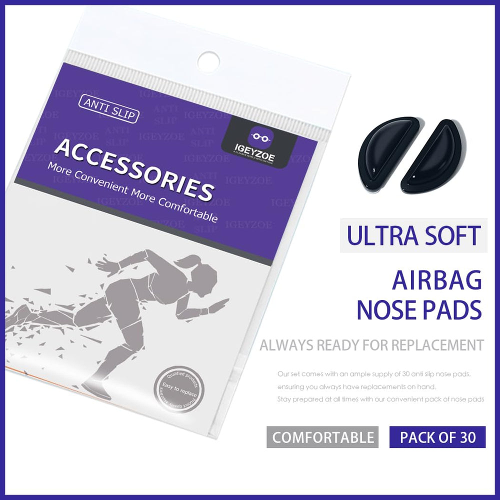 Close-up of soft silicone air bag nose pad design