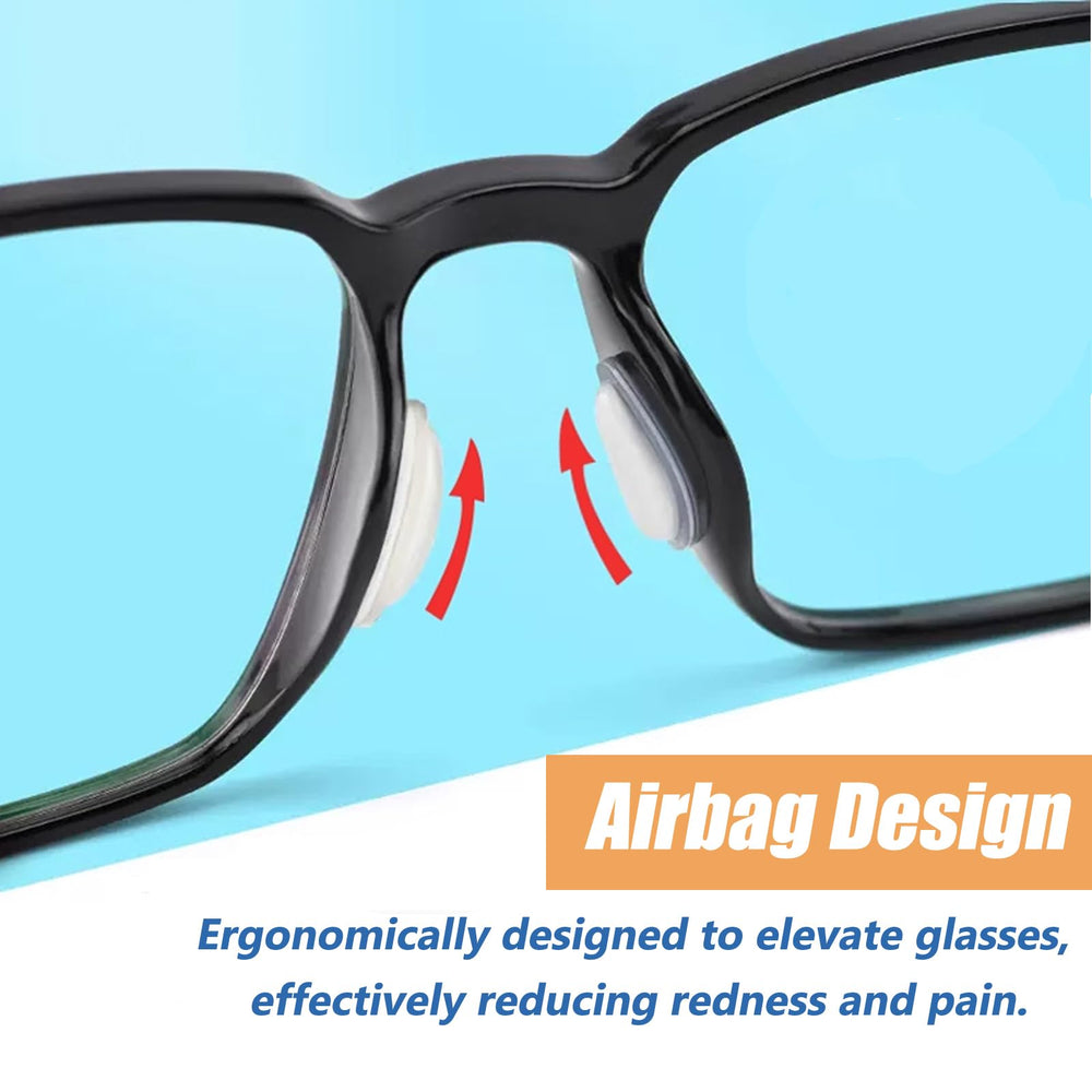 Anti-slip nose pad design lifting glasses from the nose