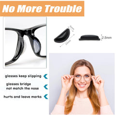 Sticky backing adhesive on nose pad