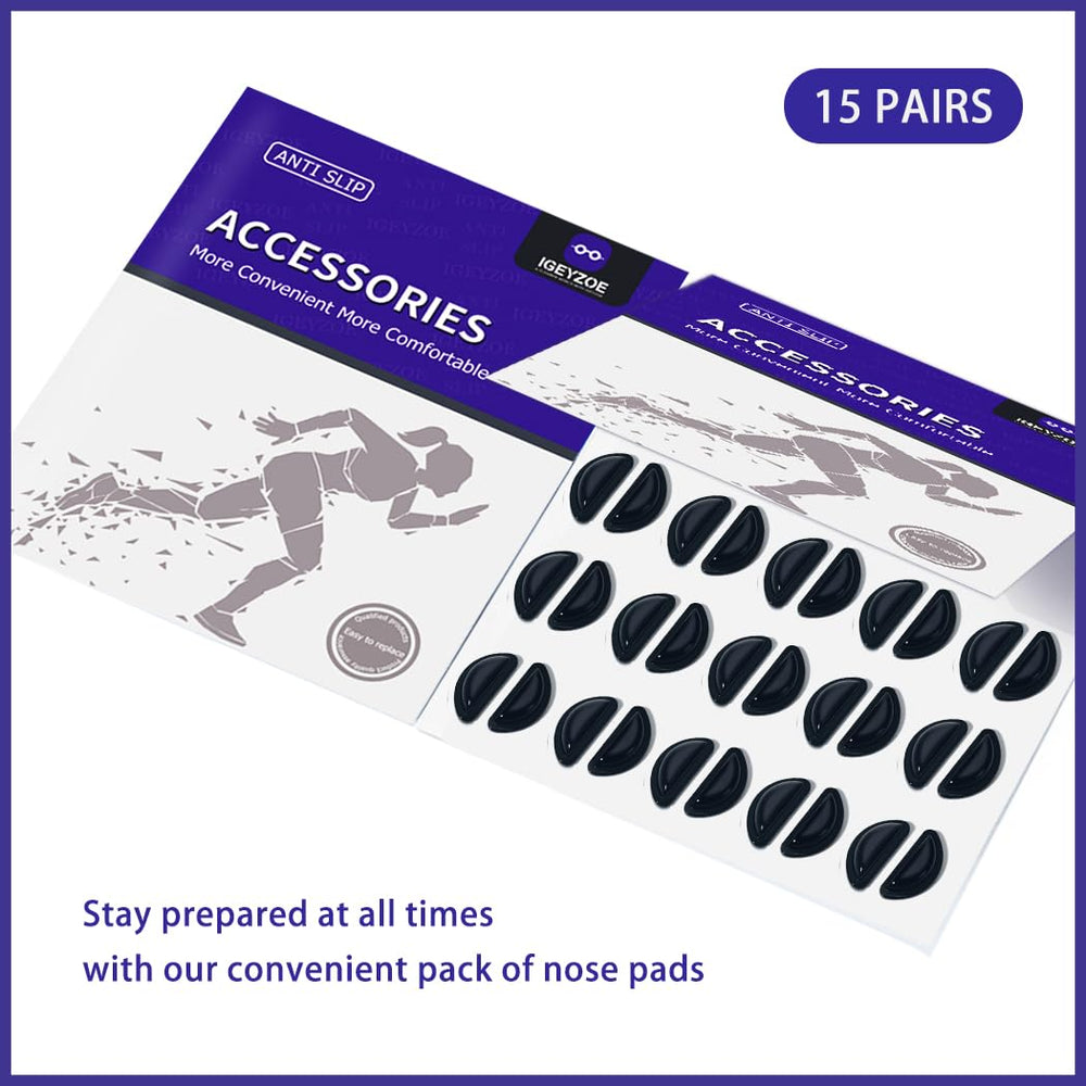 Nose pads compatible with a variety of full-frame eyeglass styles