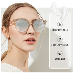 Ultra-lightweight, discreet nose pads on glasses